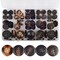 110 Pieces Mixed Sewing Buttons, 4-Hole Craft Round Blazer Buttons, 5 Color 3 Size(15mm,20mm,25mm) Suit Coats Resin Button, Suitable for Variety Clothing Sewing, DIY Craft(Brown)
